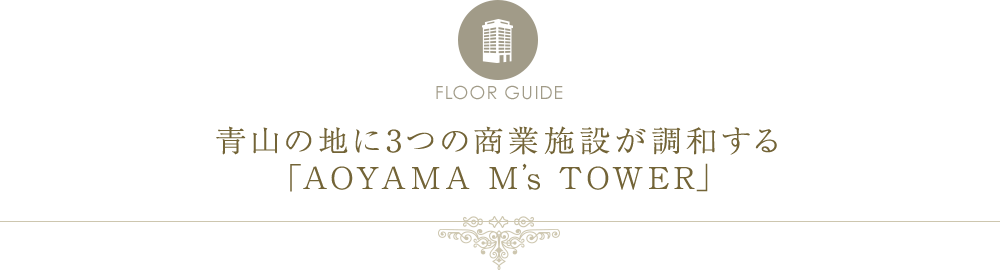 青山の地に3つの商業施設が調和する「AOYAMA M’s TOWER」