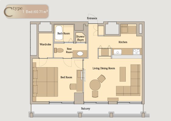 C_type:60.71m2